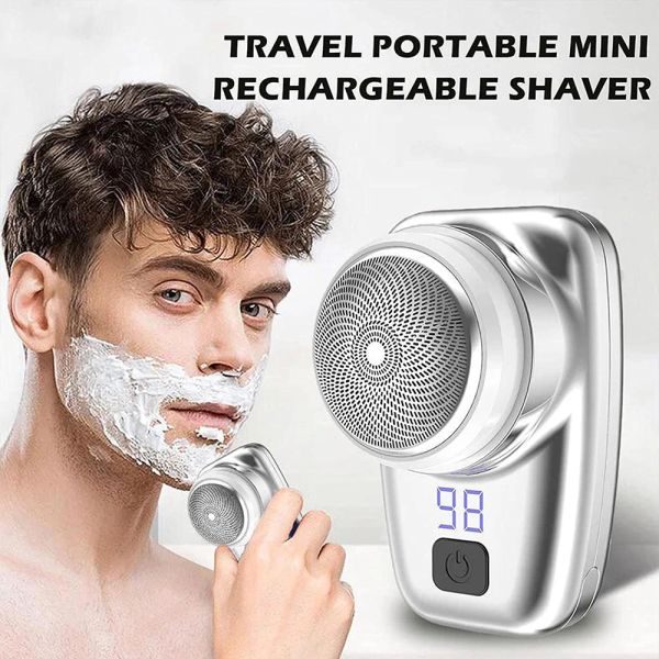 Shavers mini rasoir électrique pour la machine à rasage pour hommes puissant rasoir rechargeable de barbe puissante pour la taille de poche de la voiture de voyage