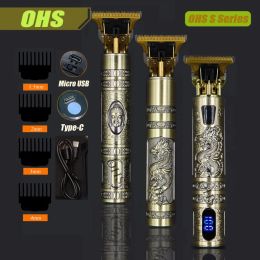 Shauvers OHS S Série Vintage T9 USB Hair Electric Hair Machine Hair Clipper Man Shaver for Men Barber Professional Beard Trimmer