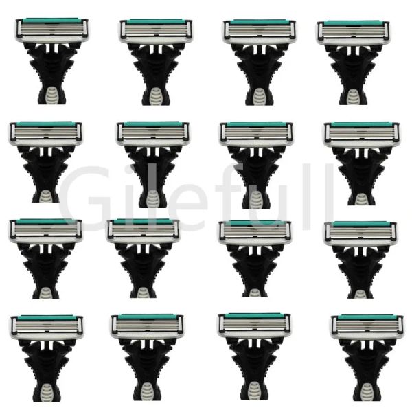 Shavers Original Dorco 16pcs / Lot Razor Blade pour hommes Razor 6 Layer Shaver Travel Manual Rasage 16pcs Razors avec poignée