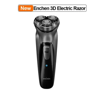 Shavers Original Enchen Blackstone 3D Shaver Electric 3 Blocking Floating Rechargeable Barbe Razor Trimm Typec USB pour les hommes