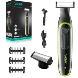 Shavers Kit de beauté VGR Original Bodage Body Rastrage rechargeable électrique étanche à la lame unique pour hommes