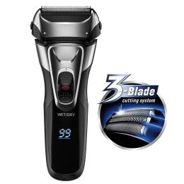 Shavers Rasoir professionnel pour hommes Rasage électrique puissant rechargeable 3d Razor lavable Razor Face sec et rasage de barbe