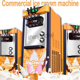 Shavers Threecolor Commercial Desktop Soft Ice Cream Machine 220V/100 Vvertical Make Ice Cream Sweetener inteligente Helador fabricante 1pc