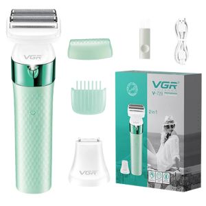 Shavers vgr 2in1 face + rasoir électrique pour les femmes kit de toilettage bardeau de barbe