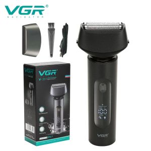 Shavers VGR Face Shaver Professional Hair Trimmer Electric Hair Cutting Machine Oplaadbare draadloze heren elektrisch gezicht Shaver V381