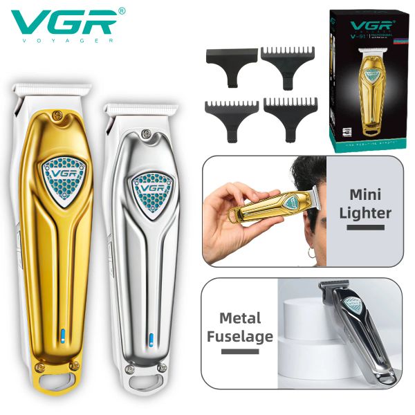 Shavers Vgr Hair Clipper Trimers Professional Hair Machine Haircut Machine rechargeable électrique Cords sans fil Portable pour hommes V911