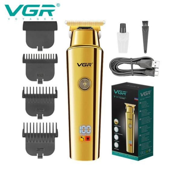 Shavers Vgr Hair Clipper Machine de coupe de cheveux rechargeable Trim sans fil coupe de cheveux électrique tête chauve