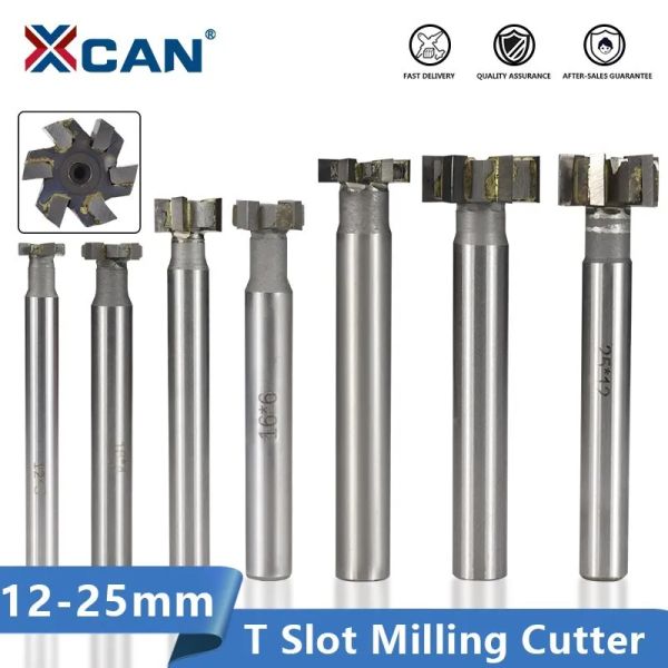 Shavers Xcan T Slot Milling Cutter 1225 mm ALLIAGE ROUGE INSTERDET SERGET SHANK END POUR DE DURYNESS METAL CNC ROUTER ROUGER MISELLAGE