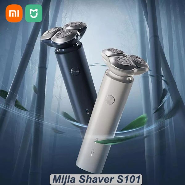 Shavers Xiaomi Mijia Electric Shaver S101 Barbe Trimmer Razor Portable Triple Fluant Cutter Coupe Drywet Rasage IPX7 Full Body Wash