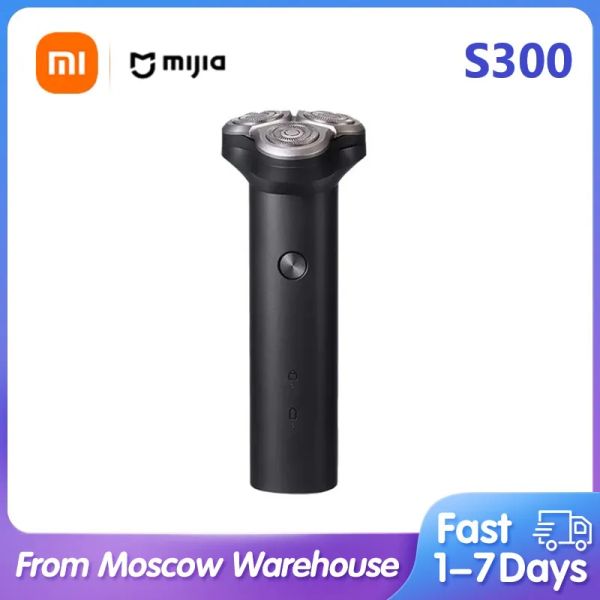 Shavers Xiaomi Mijia Electric Shaver S300 Dry Wet Shavers Triple Blade IPX7 Triming Trimer Trimer du trimère à barbe imperméable pour hommes Machine de rasoir