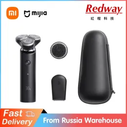 Shavers Xiaomi Mijia Electric Shaver S500 / S500C Portable Flex Razor 3 Head Dry Rasage humide Coupe de barbe lavable Trimer Intelligent