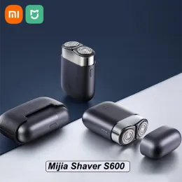 Shavers Xiaomi Mijia Electric Shaver S600 Mini Razor portable IPX7 Washable Typec Dry Wet Wet Beard Machine Motor sans balais