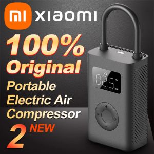 Shavers Xiaomi Mini Portable Air Pump 2 Mijia Elektrische luchtcompressor Treasure 150PSI Typec LED Multitool Iator voor Automotive Car S