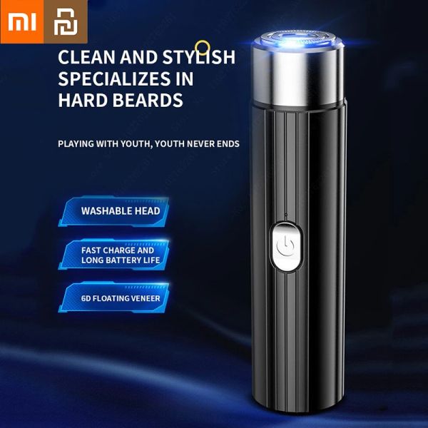 Shavers Xiaomi Youpin Mens Razor Pocket Pocket Charge Floating Razor Car Mini Electric Imperproping Aluminium ALLIAL BARD COUTEAU RALLER