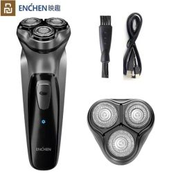 Shauvers Youpin Electric Face Original Enchen Blackstone 3D Electric Shaver Men Wasable Head USB Raser rechargeable Machine à barbe