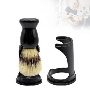 Ensemble de Support de blaireau pour hommes, Support de brosse de rasage en acrylique, brosse à barbe, rasoir, Kit de rasoir propre aussi