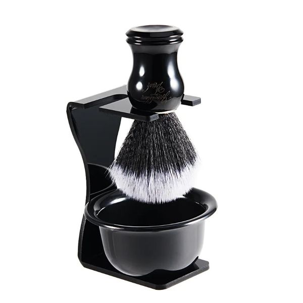 Soporte de cepillo de afeitar juego para hombres Soporte de pincel de afeitar acrílico soporte para soporte de barba barba barba kit de rasurador limpio
