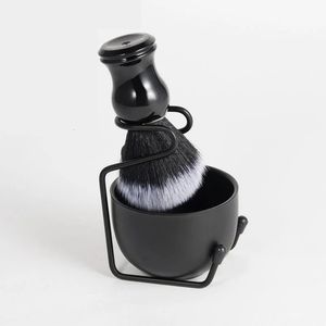 Shaving Foam Men Ensemble de blaireaux de rasage bol en mousse en alliage pour hommes, support de rasage pour barbe, nettoyeur de moustache, tasse de rasage pour hommes, accessoires de style 231025