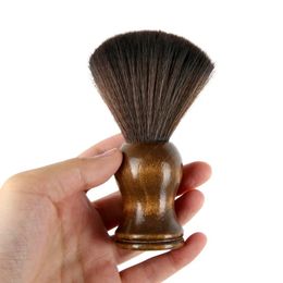 Brocha de cerdas suaves de espuma de afeitar con mango de madera, brocha para hombres, brocha de espuma para afeitar, cepillo de limpieza, cepillo Hu, herramienta de peluquería 231025