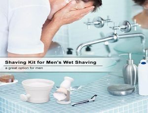 Kit de rasage pour hommes039 Sauteur de rasage humide support de brosse SOAP BOL MASSE CHEAU PORTABLE PORTABLE UTILISATION 9783046