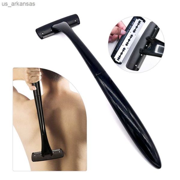 Cuchillo de afeitar Afeitadora de vello corporal Hombre Mujer Afeitadora de espalda Afeitadora Peluquería Depilación de cuerpo completo Recortadora Mango largo L230523