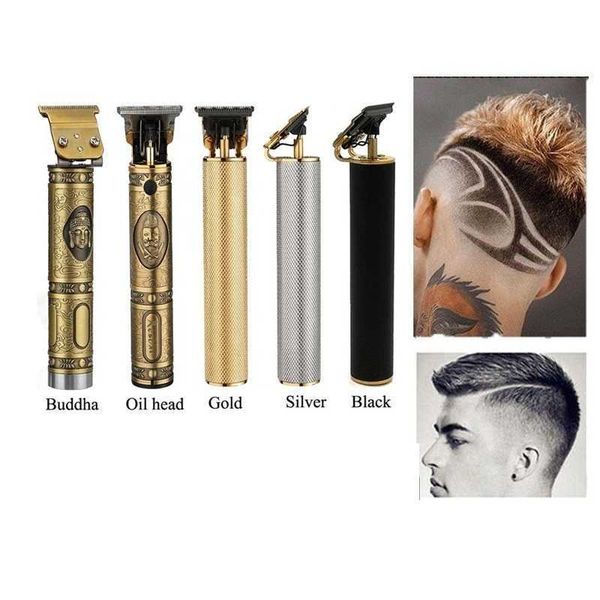 Máquina de afeitar Pinza de pelo eléctrica Cortadora de pelo Peluquero Corte de pelo Recargable Máquina para cortar cabello sin cable Barba Trimmer0mm Razor X0625