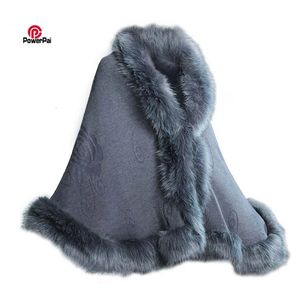 Châles Mode Élégant Imité Fourrure Cape Manteau Femmes Hiver Tricot Cape Châle Sexy Fausse Fourrure Poncho Wraps Pashmina 12 Couleurs 231012