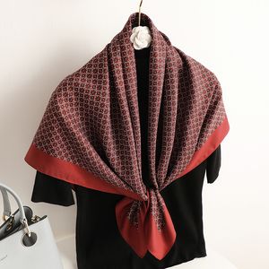 Châles Foulard carré de mode pour femmes châle Wrap foulards sergé Hijab imprimé bandeau doux foulard Bandana Foulard pour dames 230922