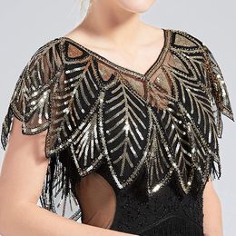 Châles Paillettes Châle D'été Court Mince Manteau Hanfu Gilet Gaze Empêche Bask Brodé Perlé Capelet Étincelle Veste Shrug Capa 230619