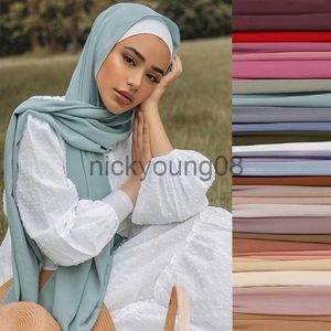 Châles Femmes Musulman Mousseline De Soie Hijab Châles Écharpe Modal Coton Jersey Hijabs Plaine Doux Pour Femme Voile Musulman Tête Wraps 70 * 180cm Islamique x0711