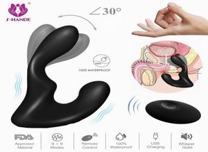 SHD041 Super Power Multi Speed ​​Anal Vibrator for Men Gay Wilelss Adult Toys for Couple Postate Massager avec une rotation de 30 degrés Y8394454