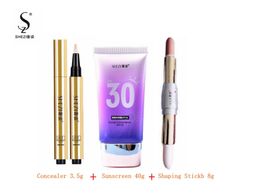 SHE ZI Foundation Liquid Dark Eye Circle Concealer Pen Spot Acné Perfect Skin Care Beauty Concealer 3.5g 240129