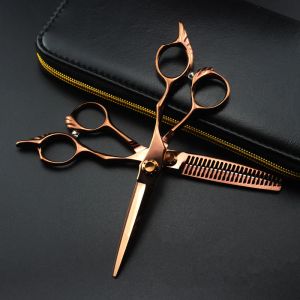 CHEARS Professional Japan 440c 6 '' Ciseaux de cheveux coupés en bronze coupant des cisailles de coiffure en coupe de cisaille