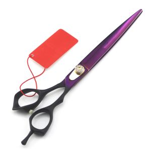 Shears Professional Japan Steel 8 '' Purple Pet Dog Tooming Hair Cutors Coupes Coupes Coiffures Coiffures Barber Cisseurs Coiffures Coiffures
