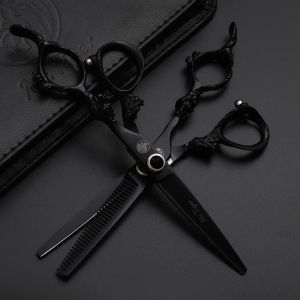 Cisaillement Top 440c Ciseaux professionnels Ciseaux professionnels Ciseaux de coiffure Coiffure Coiffure Cisqueur Set Barber Ciseaux Barber For Hair