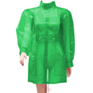 Schede Mini-jurk Perspectief Volledige mouw Sissy Doorzichtig Plastic PVC Transparante Coltrui Sexy Mini-jurken Party Club-kostuums