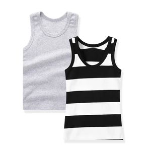 SheeCute 2-pack chindren Mouwloos T-shirt meisjes jongens Hemdjes Tank Top EEN Shirt 0932 240301