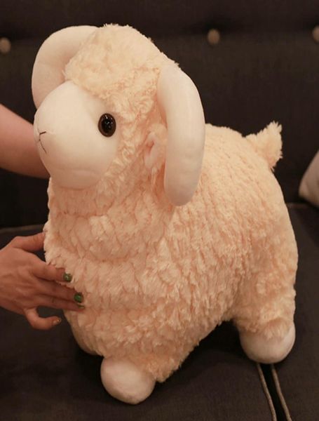 Muñeco de oveja grande y suave, animal lindo, alpaca, juguete de peluche, hierba, barro, muñeco de caballo, regalo de cumpleaños, almohada para niña, 40cm, 16 pulgadas, DY507227677435