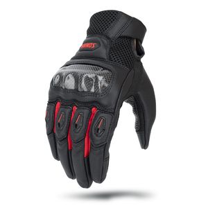 Gants de moto en fibre de carbone en peau de mouton écran tactile hommes femmes course Fitness doigt complet cyclisme gants de sport