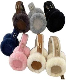Sheepskin Fur Designer Earmuffs Metal Buckle veelzijdige ooromslag Winteroorwarmer voor vrouwen en Men84397721635563