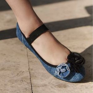 schapenvachtleer dames dames platte hakken sandalen comfortabele schoenen ballet ronde teen d bloem Jean demin c emin