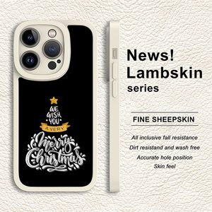 Sheepskin rubber schokbestendig telefoonhoesje voor iPhone (B203)