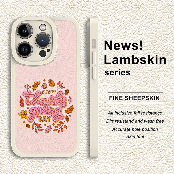 Étui de téléphone à l'amortisseur en caoutchouc en peau de mouton pour iPhone (B287)