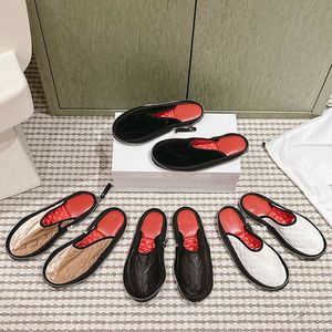 Schapenvacht Zachte Hombre Schoenen Dames Slippers Ronde Neus Designer Zip Platte Muilezels Ronde Neus Half Slides Femme