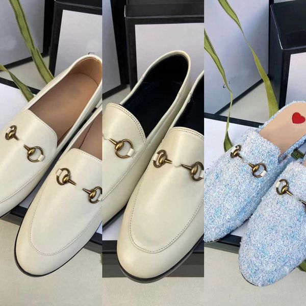 Peau de mouton Two Wear G Mocassins Baotou Plat Famille Fond Cheval Boucle Muller Demi-Pantoufles et Femmes Style Anglais Petites Chaussures en Cuir À L'extérieur NDSY