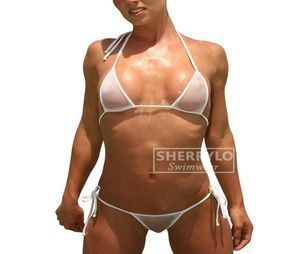Bikini Sheer Bikini Rear for Women Tie String Mesh Mini Micro Thong Bikinis Ver a través de Microbikini transparente extremo 10041443279