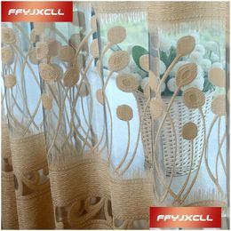 Rideaux transparents personnalisés Translucidus Tle Salon Chambre Cuisine Y200421 Drop Livraison Accueil Jardin Textiles Traitements de fenêtre Dhqwd