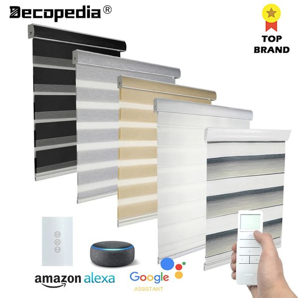 Cortinas transparentes Decopedia Personalizar Persianas de cebra Cenefa cuadrada Ventana Persianas enrollables de día y de noche Blackout para ventanas del hogar Puerta corrediza 231010