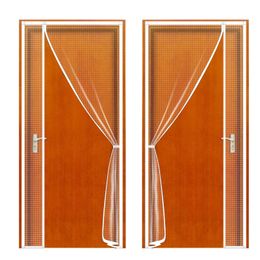 Transparante gordijnen DTGJ Magnetisch deurscherm Zijdelingse stijl Klamboe Wit Anti-insecten Onzichtbaar gaas Aangepast formaat Tule Automatische sluiting 230609