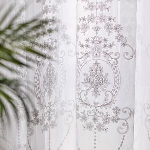 Rideaux transparents de style coréen évidé écran de fenêtre en dentelle blanche balcon flottant brodé 230812